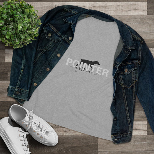 Dog Lover Women's Cotton Tee - 'Pointer Mama' Graphic